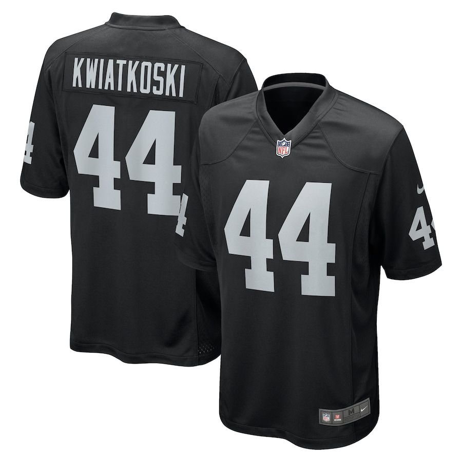 Men Oakland Raiders #44 Nick Kwiatkoski Nike Black Game NFL Jersey